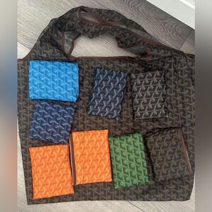 *ONE* Brown w color Goyard PRINT reusable shopping bag.